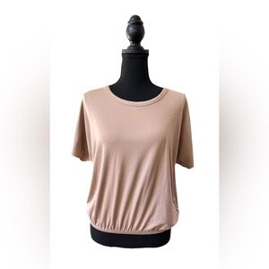 Olivia Rae Soft Beige Crop Dolman Sleeve Top